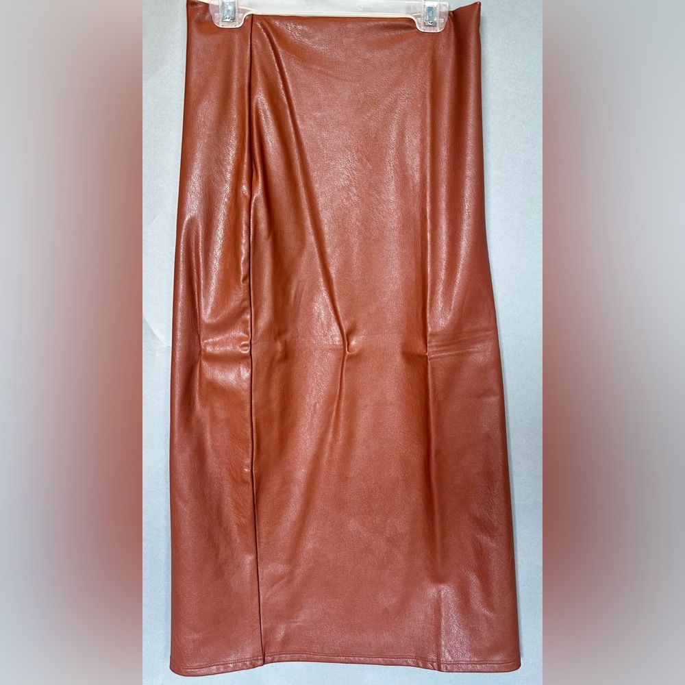 Commando Brown Faux Leather Skirt